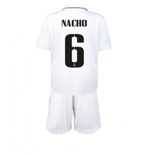 Fotbalové Dres Real Madrid Nacho #6 Dětské Domácí 2022-23 Krátký Rukáv (+ trenýrky)